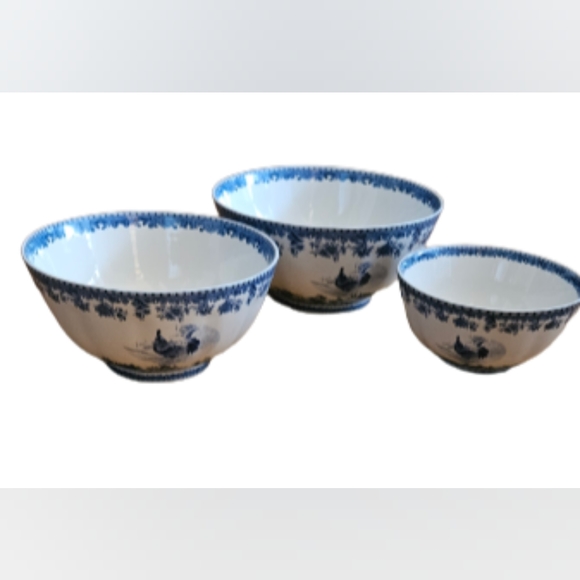 *Vintage Rare Set William James Farm Yard 3 Piece Serving Bowl Set - Picture 2 of 5